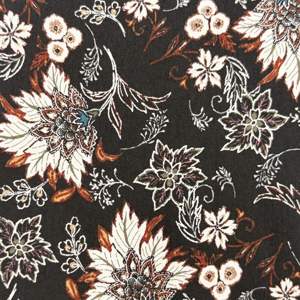 Preswick & Moore Black Multi Floral Stretch Pull-On Slim Ankle Pants 2X - Picture 6 of 16